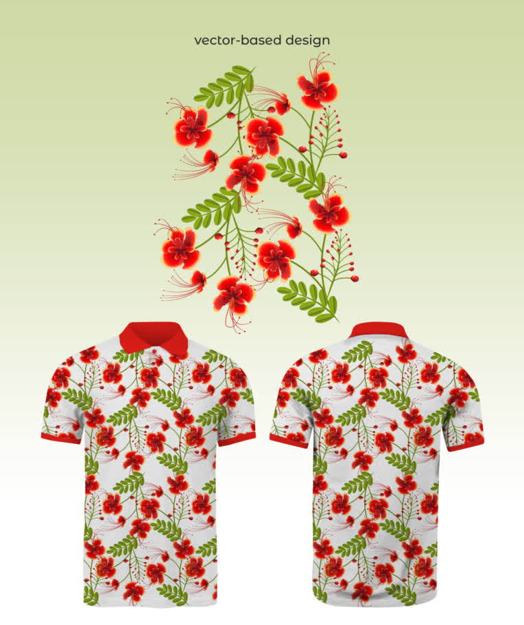 vector art pattern design | polo shirt