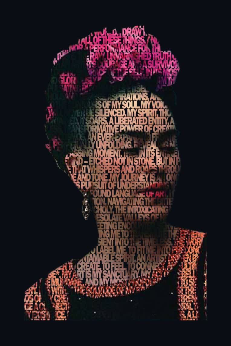 پوستر تایپوگرافی پرتره (Typography Portrait Poster