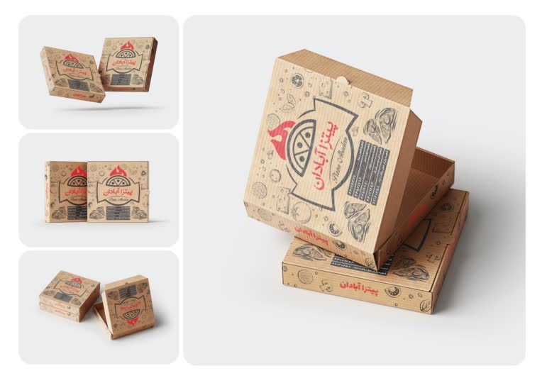 طراحی جعبه پیتزا | CARDBOARD BOX