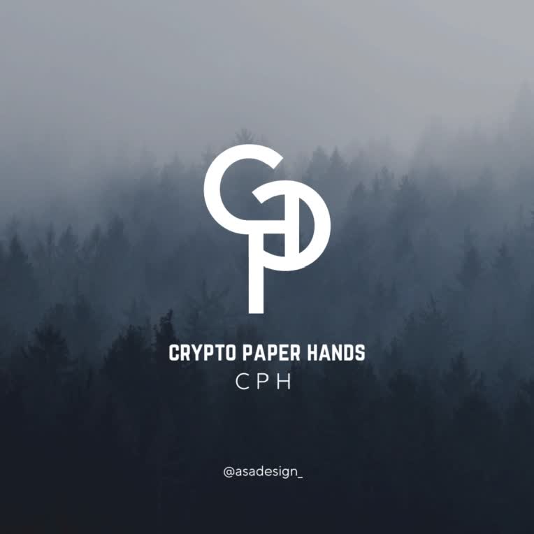طراحی لوگو برای برند Crypto Paper Hands