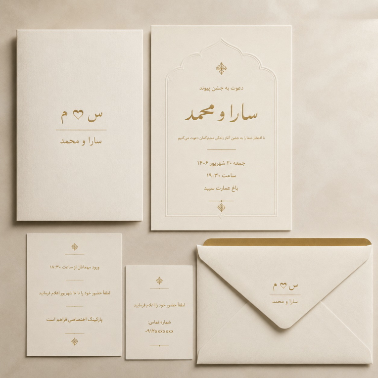 طراحی گرافیک حرفه‌ای با سبک مدرن؛ کارت عروسی، بنر، لوگو و تراکت تبلیغاتی
