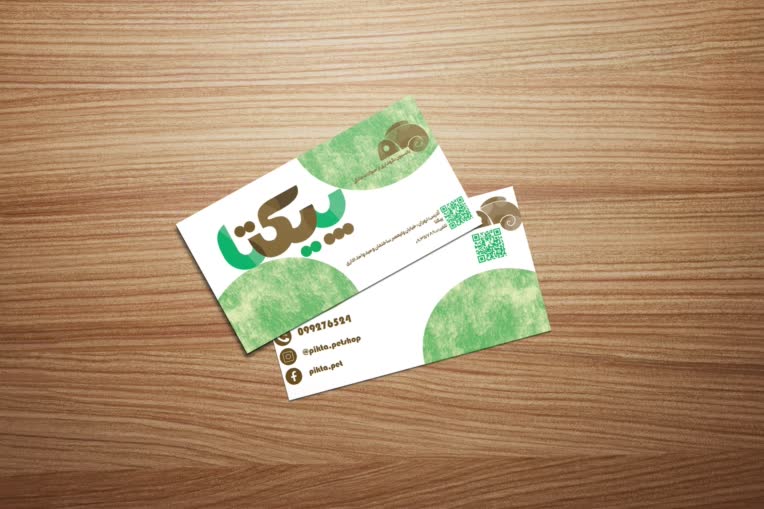 طراحی کارت ویزیت، لوگو و تایپوگرافی پانسیون نگهداری از حیوانات پیکتا