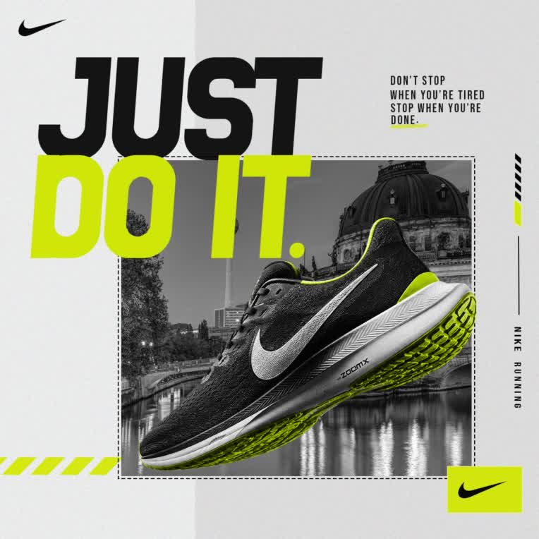 پوستر کتونی نایک مدل zoomx با فتوشاپ