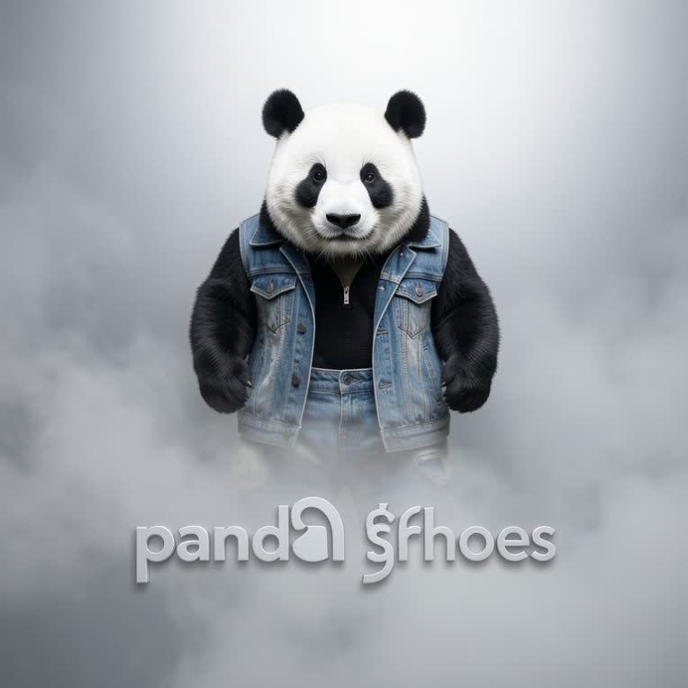 طراحی لوگوpanda shoes مدرن طبق سبک وسلیقه مشتری