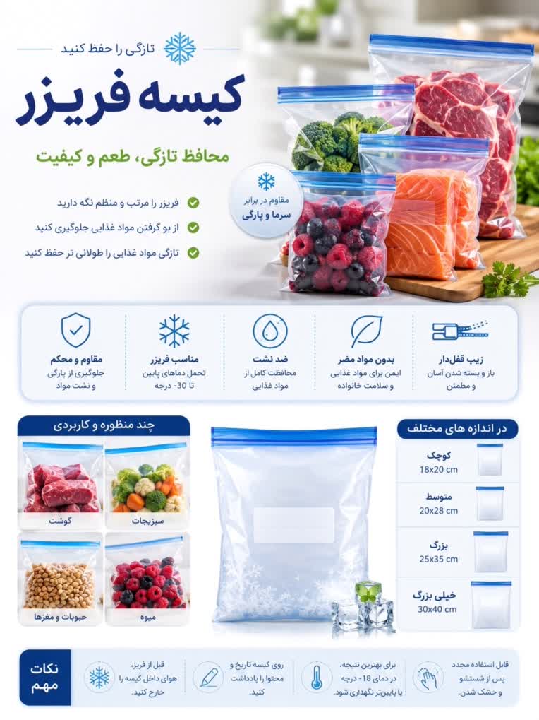 طراحی پوسترِ تبلیغاتی پلاستیک فریزر