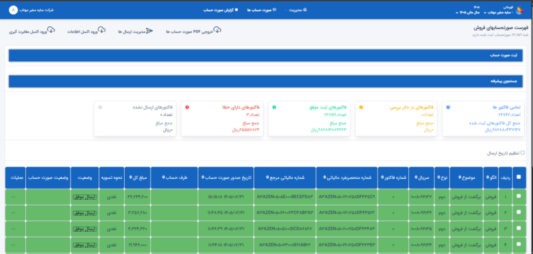طراحی و پیاده سازی سامانه مودیان