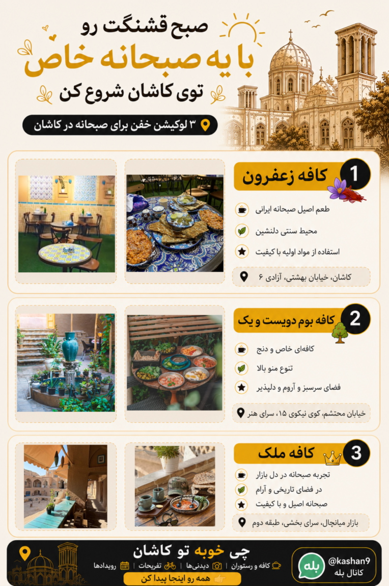 طراحی اینفوگرافی معرفی سه لوکیشن
