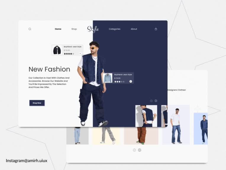 طراحی رابط کاربری فروشگاه اینترنتی پوشاک (Fashion E-commerce UI)
