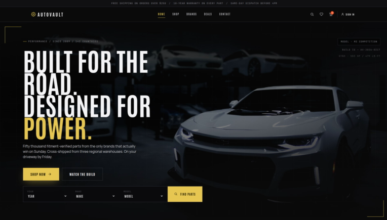 AutoVault - فروشگاه آنلاین لوازم خودرو