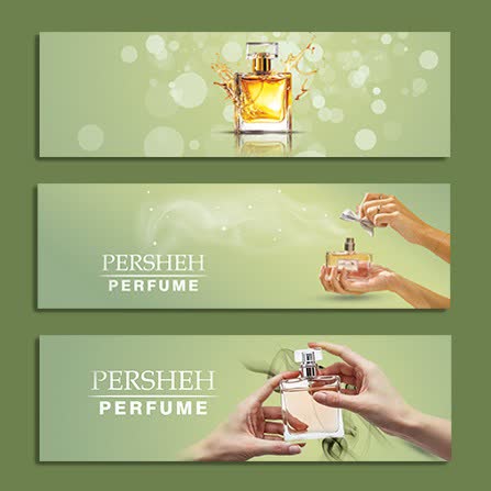 طراحی چند بنر برای عطر فروشی (پرشه)