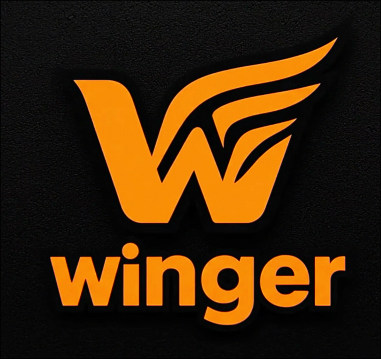 لوگوی رستوران خارجی WINGER | به همراه پست اجتماعی