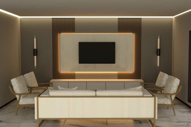 طراحی TV wall مطابق سلیقه کارفرما
