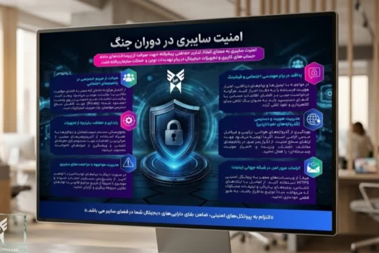 نمونه کار اینفوگرافیک با موضوع امنیت سایبری