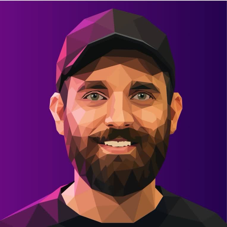 طراحی چهره به سبک low poly - فایل کیفیت بالا وکتور