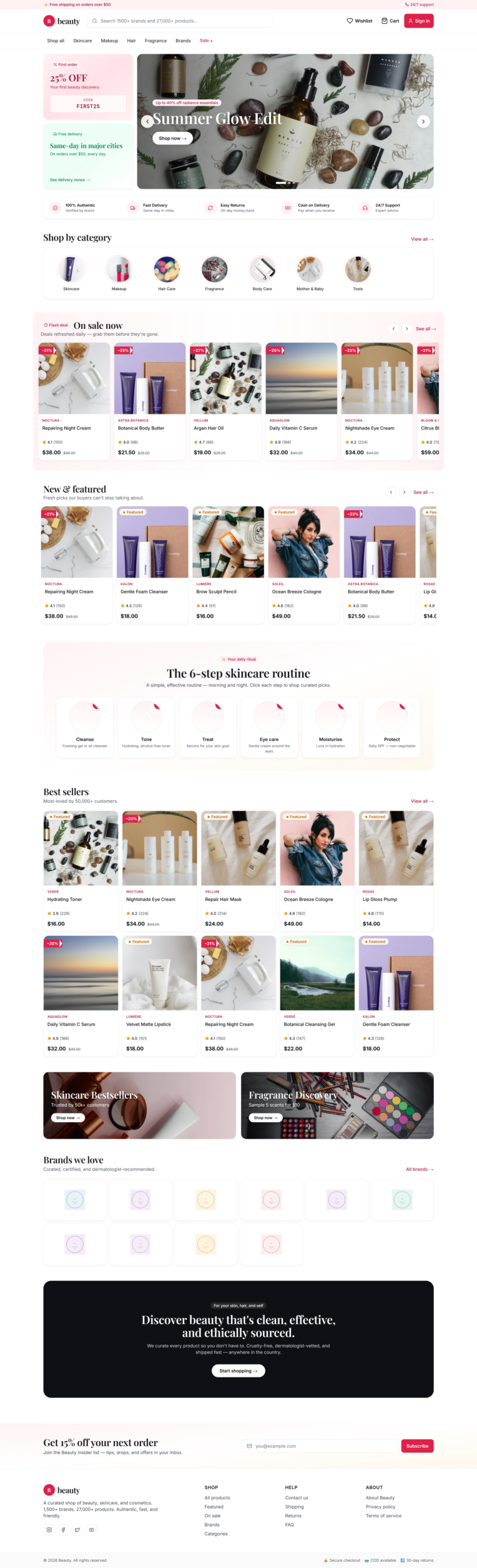 Beauty-full-stack e-commerce platform