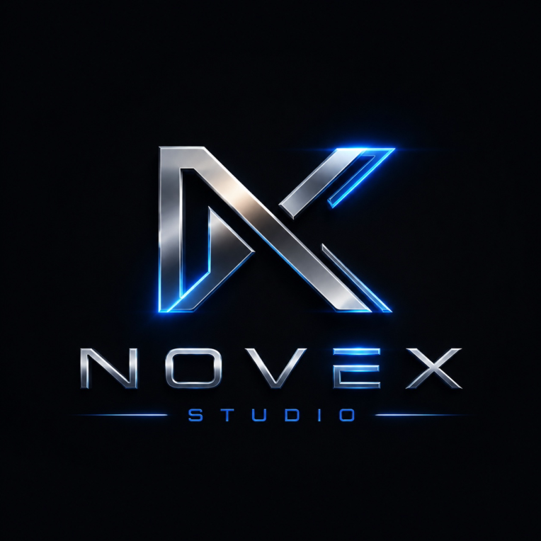 طراحی لوگو برای برند Novex Studio