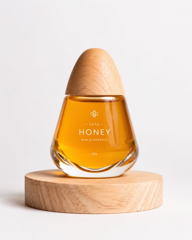 طراحی بسته بندی تک نفره ظرف عسل