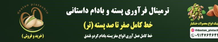 طراحی بنر فروشگاهی اختصاصی | ترمینال فرآوری پسته و بادام آقای داستانی