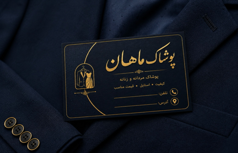 طراحی کارت ویزیت اختصاصی پوشاک