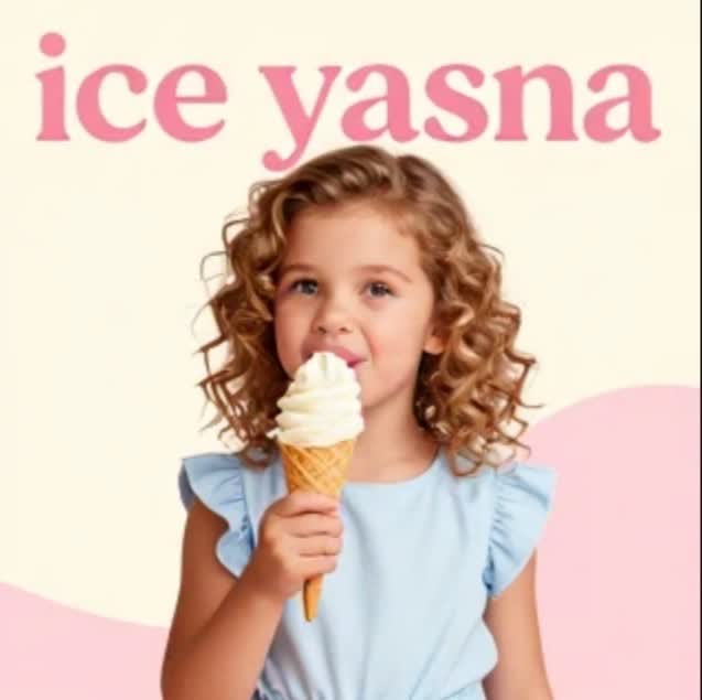 طراحی پوستر تبلیغاتی بستنی «ICE YASNA»