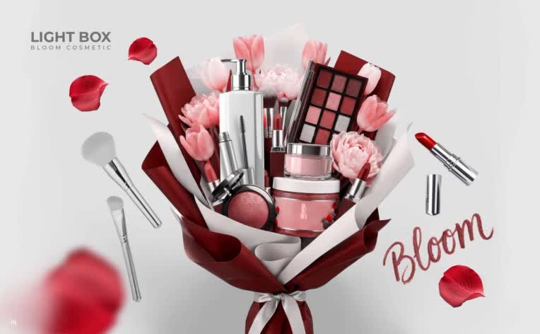 طراحی برای برند آرایشی Bloom Cosmetics