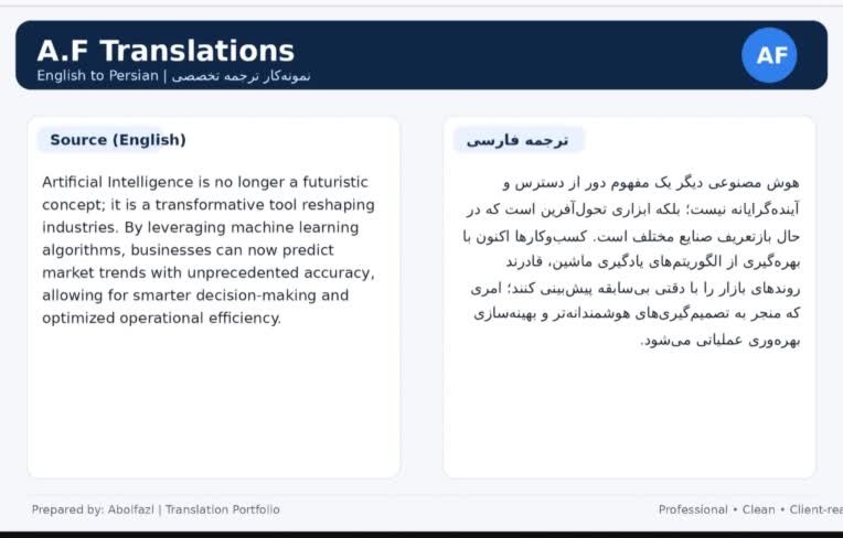 ترجمه تخصصی مقالات حوزه تکنولوژی و هوش مصنوعی