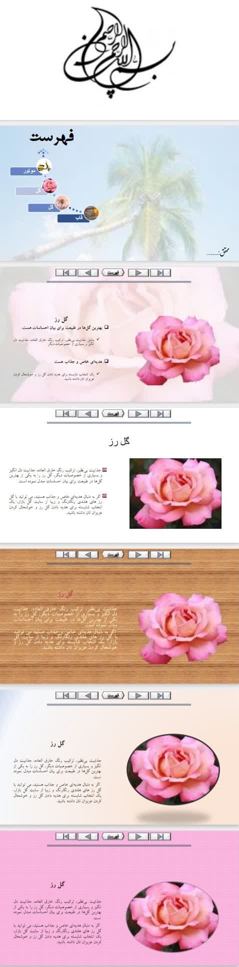 نمونه کار از نرم افزار پاورپوینت