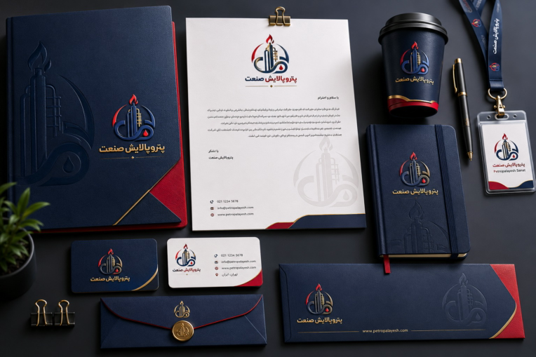طراحی هویت بصری و ست اداری برند «پترو پالایش صنعت»