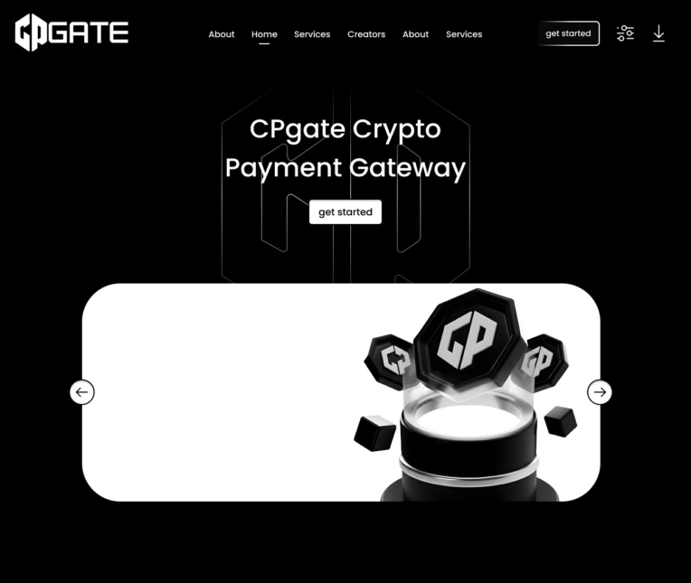 طراحی UI وبسایت cpgate با figma