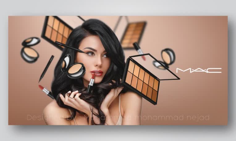 طراحی پوستر تبلیغاتی لوازم آرایشی MAC