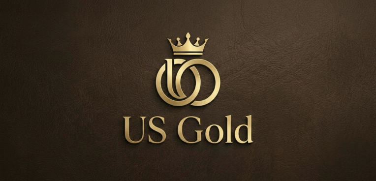 لوگو طلافروشی Us Gold / تم لاکچری