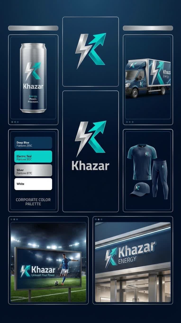 نوشیدنی خزر انرژی (لوگو + هویت بصری)
