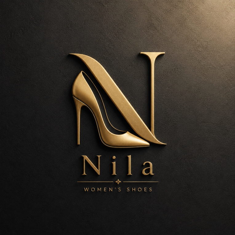 طراحی لوگوی مدرن و لوکس برای برند کفش زنانه “Nila”