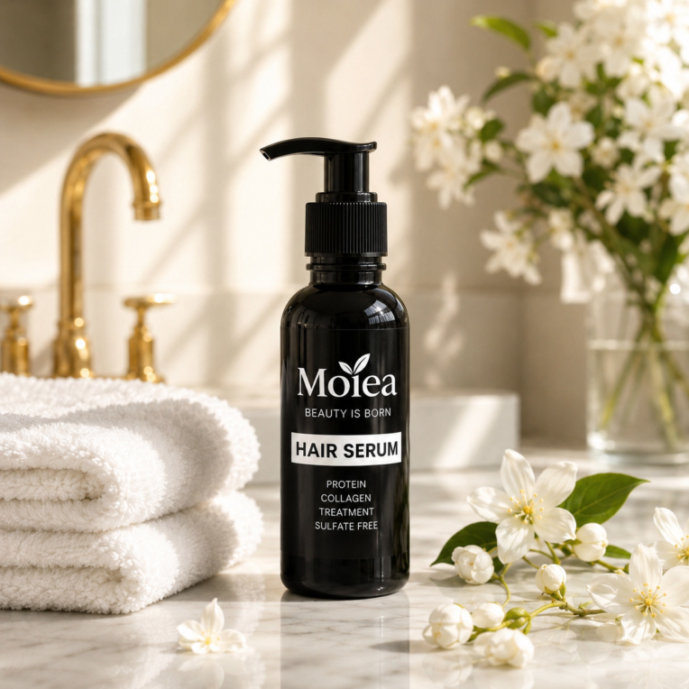 طراحی هویت بصری و بسته‌بندی سرم موی Molea