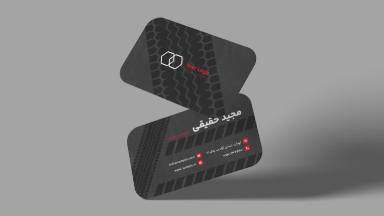خام ـ طراحی نمونه کارت ویزیت ۱۶ مناسب کسب‌وکارهای مرتبط با خودرو