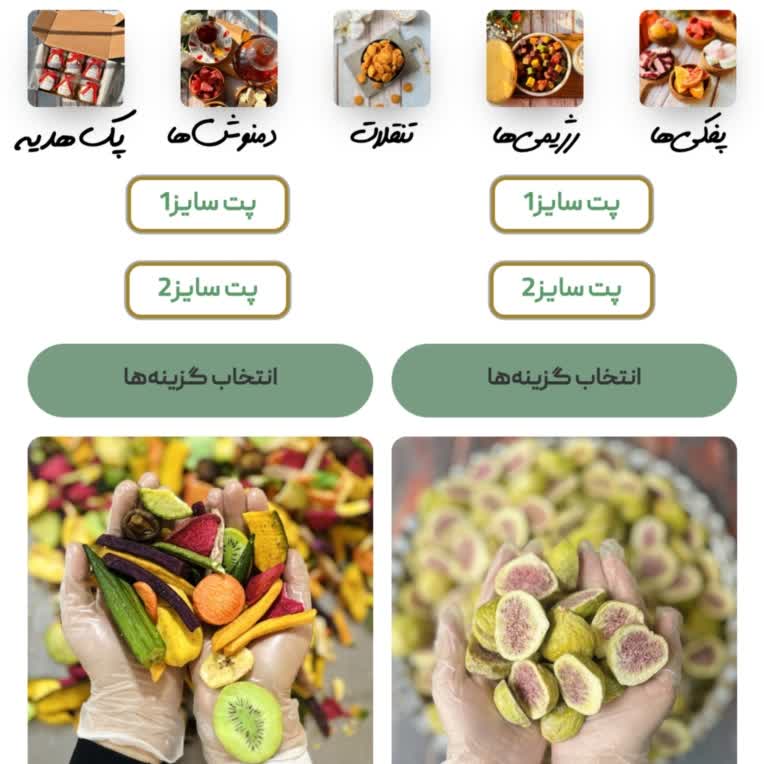 نمونه کار طراحی وب سایت فروشگاهی، مُشان