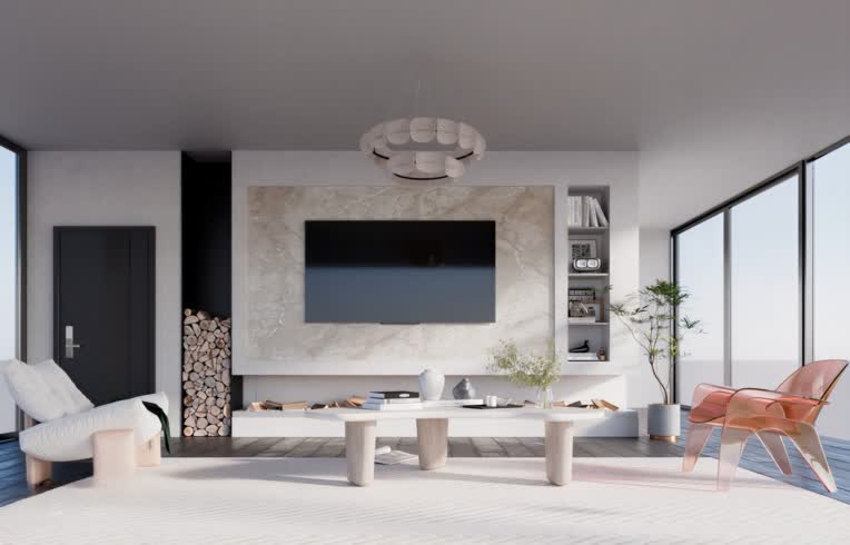 _ طراحی دکوراسیون داخلی(TV ROOM)
