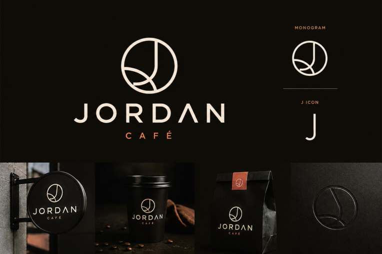طراحی لوگوی کافه جردن(JORDAN CAFE)