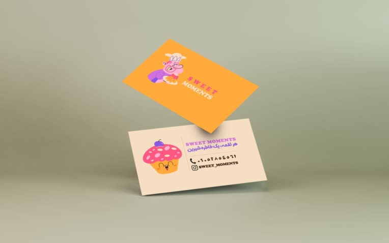 طراحی هویت بصری شیرینی‌سرای سوییت مومنت