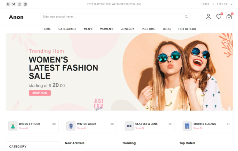 طراحی و توسعه وب‌سایت فروشگاهی واکنش‌گرا (Mobile-First) با HTML، CSS و JavaScript
