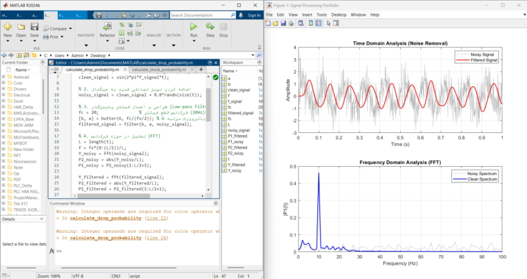پردازش دیجیتال سیگنال (DSP) در MATLAB