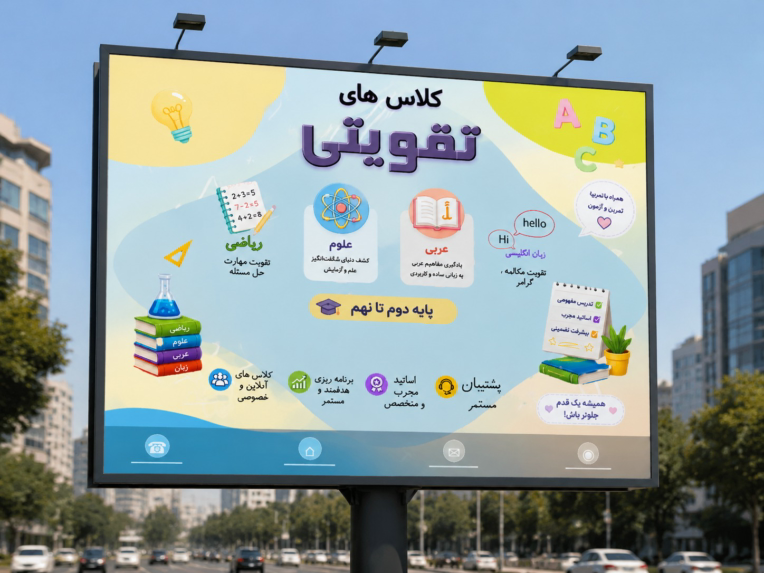 طراحی پوستر آموزشی برای مرکز تدریس خصوصی