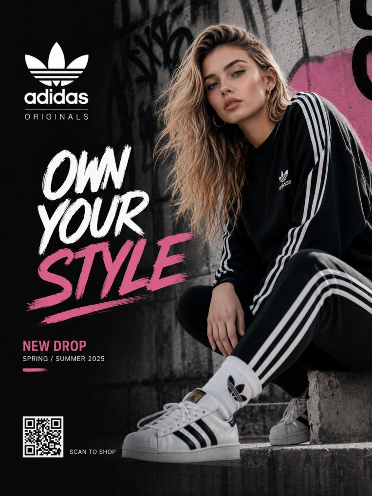 طراحی کمپین تبلیغاتی استریت‌ ویر برای برندهای ورزشی (Nike & Adidas)