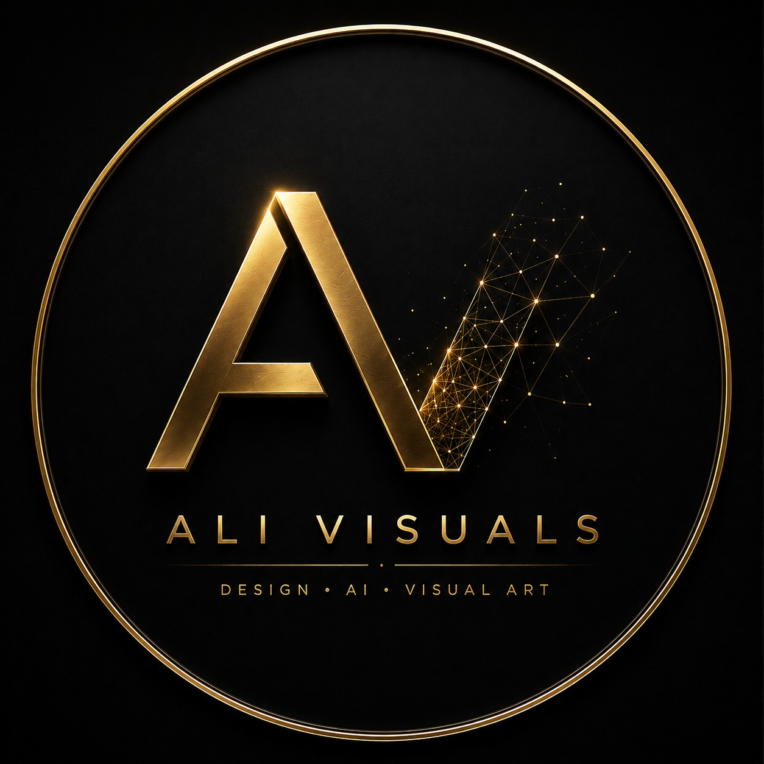 ALI VISUALS | Luxury AI Branding & Logo Design Concept