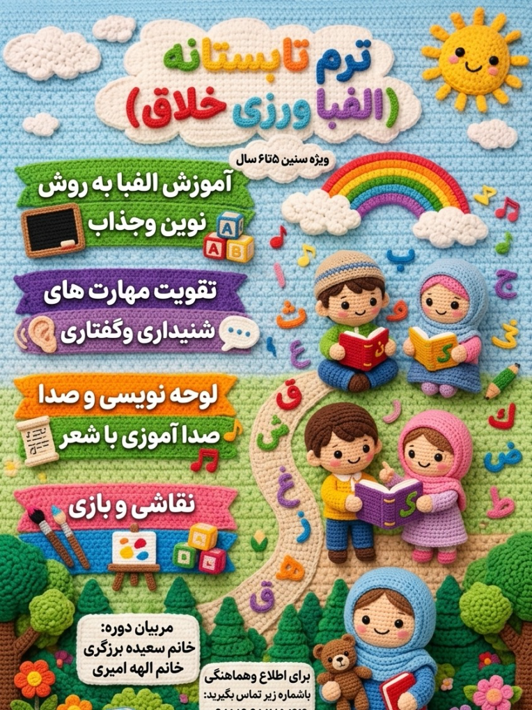 طراحی پوستر برای کلاس آموزشی مهد کودک