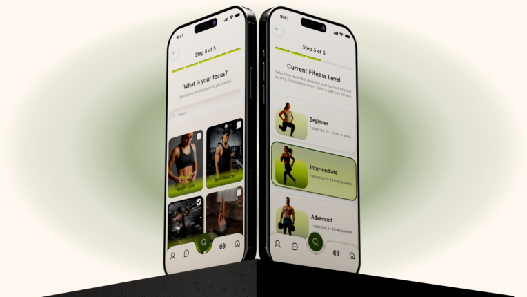 طراحی ui/ux اپلیکیشن موبایل فیتنس