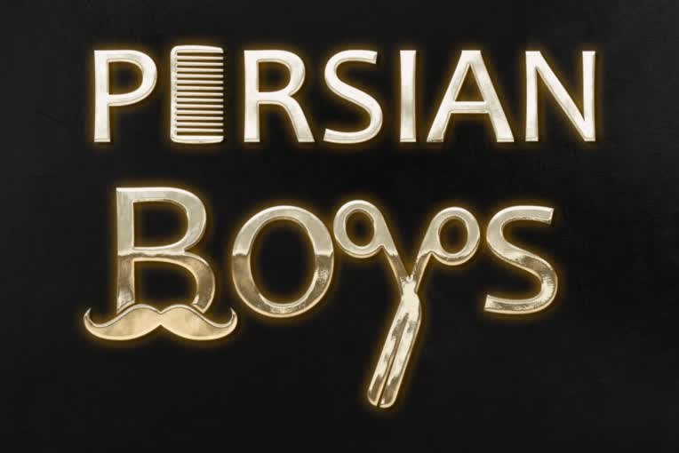 طراحی خاص لوگوی آرایشگاه PERSIAN BOYS