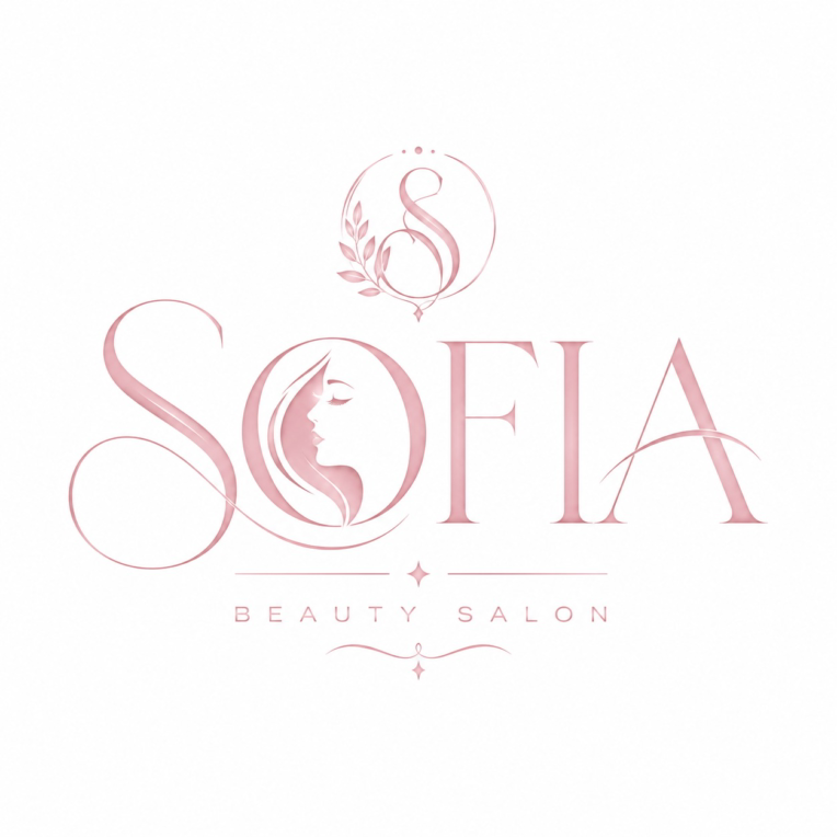 ​طراحی لوگو تمیز و پرمیوم سالن زیبایی «صوفیا» (Sofia Beauty Salon)