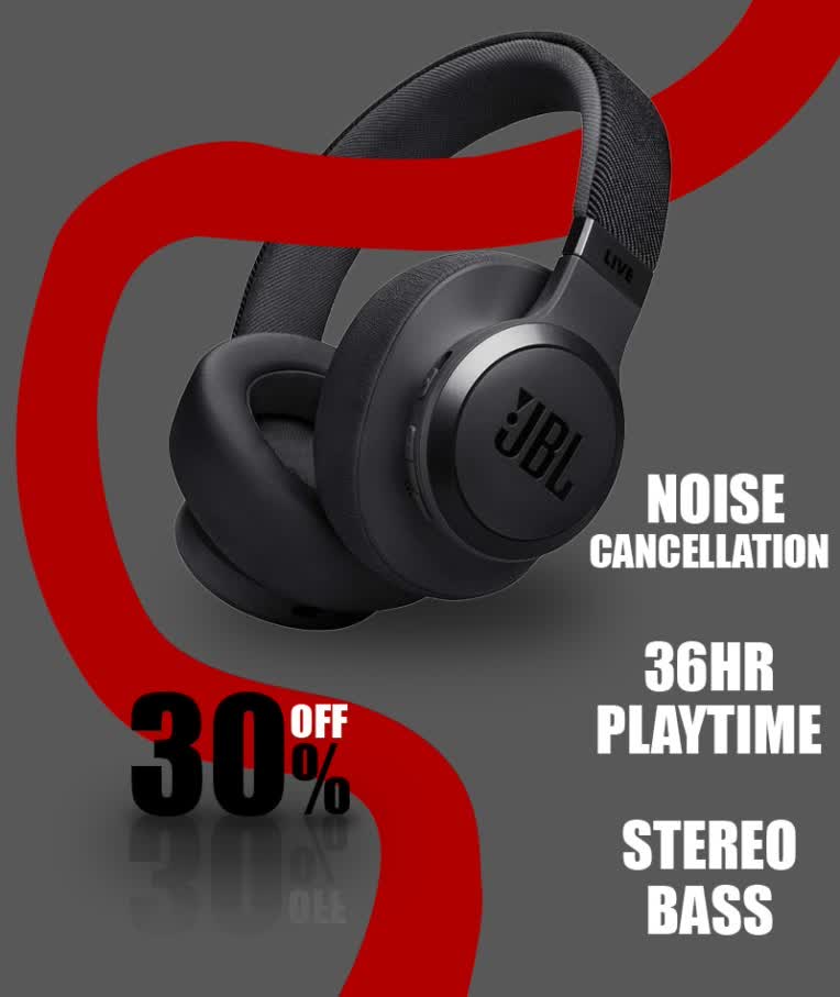 نمونه کار پوستر تبلیغاتی هدفون JBL