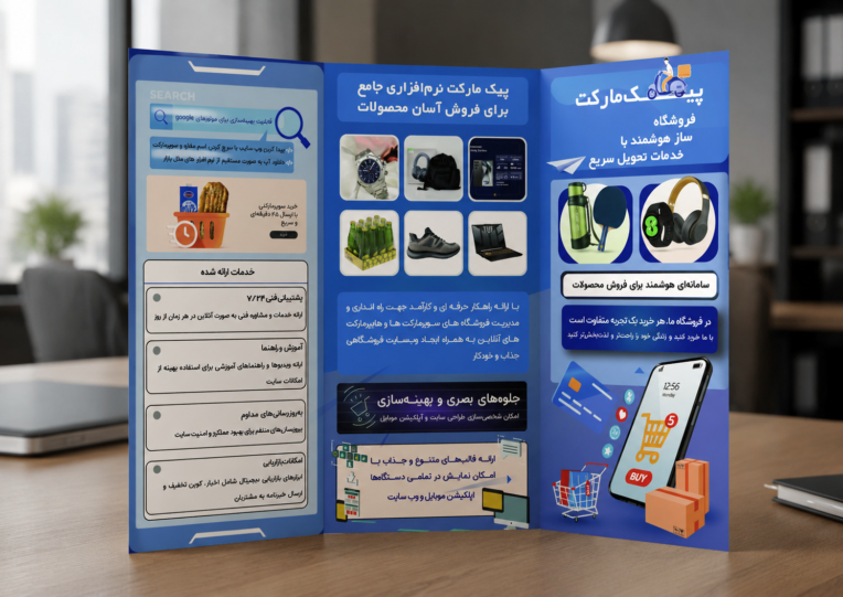 بروشور نرم افزار پیک مارکت ( فروشگاه ساز هوشمند)